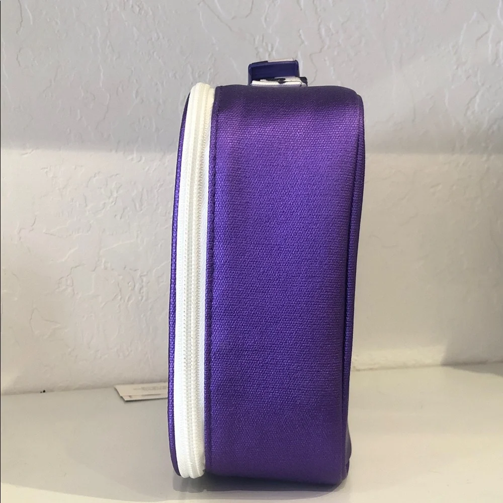 STATE Purple Rainbow Heart Cosmetic Case with Floral Motif
